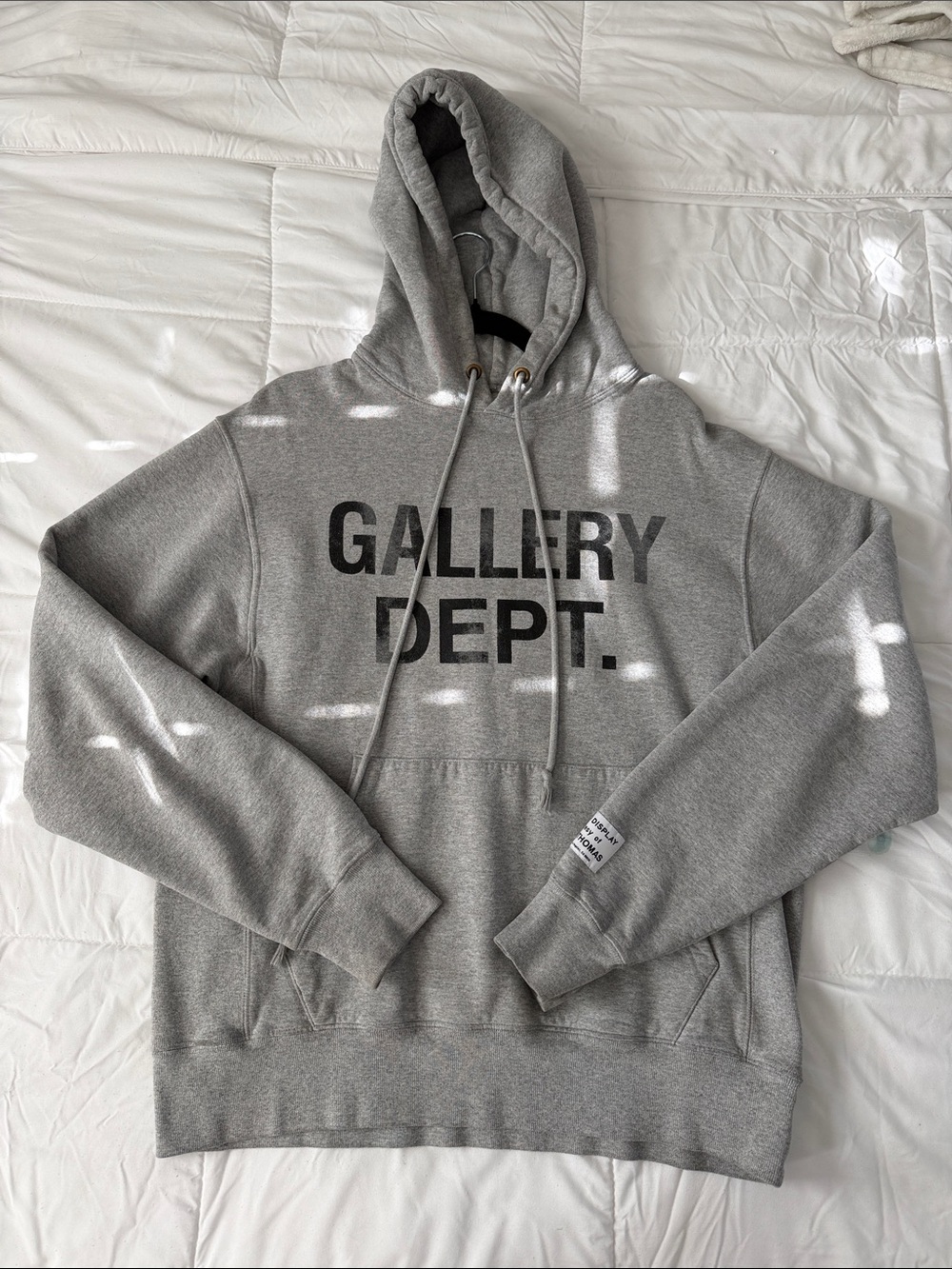 Gallery Dept Gray Hoodie with Black Logo